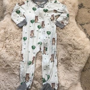 Burt’s Bees Baby one piece zip up baby bears size 6-9m